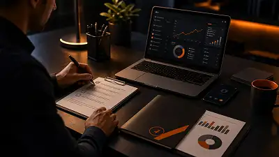 Profissional de TI preparando estrategia de vendas B2B